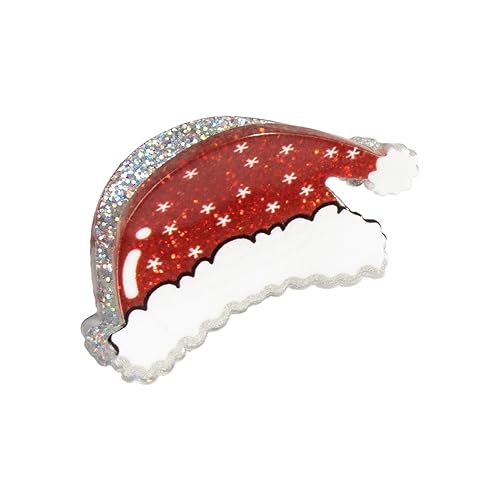 Glitzernde Weihnachts-Haarspange, Mistelzweig-Haarnadel, Weihnachtsmann-Klauen-Clip für Neujahr, Revers, Schmuck, Mistelzweig, Weihnachtsbaum, Weihnachten, Haarspangen für Mädchen von PANFHGFG