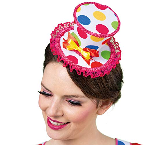 WOOOOZY Hut Mini-Zylinder bunter Clown XL von PAPSTAR