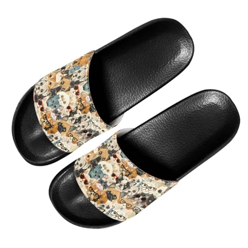 PAQGSREM Bunte Batik-Sandalen für Herren und Damen, leicht, offene Zehenpartie, bequeme Slides für drinnen und draußen, Cartoon Katze, 45 EU Breit PAQGSREM Bunte Batik-Sandalen für Herren und Damen, leicht, offene Zehenpartie, bequeme Slides für drinnen und draußen, Cartoon Katze, 45 EU Breit von PAQGSREM