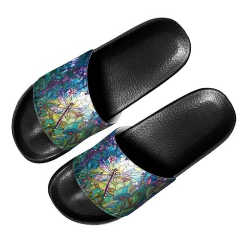 PAQGSREM Sandalen mit amerikanischer Flagge, Hundepfotenabdruck, für Damen und Herren, leicht, lässig, Slipper, Sommer, Strand, Sport, Farbige Glaslibelle, 42 EU PAQGSREM Sandalen mit amerikanischer Flagge, Hundepfotenabdruck, für Damen und Herren, leicht, lässig, Slipper, Sommer, Strand, Sport, Farbige Glaslibelle, 42 EU von PAQGSREM