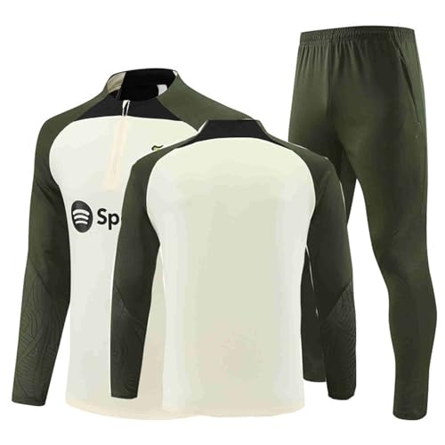 PAREKS 2023/24 Barc-elo-na Fußball Trainingsanzug, Herren Tracksuit Fußballclub Sportbekleidung Sporttraining FußBall Trikot Jungen Fussball Kleidung Set, Trainingsanzug Damen/Herren,F,XL von PAREKS