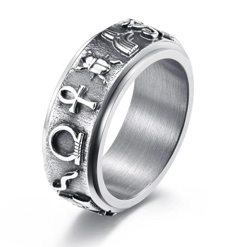 PARWANA Ring Ringe Damen Bijouterie Herren Frauen Ring Damen Herren Ring Schmuck 7 Silber von PARWANA