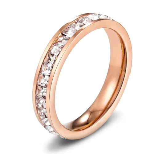 PARWANA Ring Ringe Damen Bijouterie Herren Frauen Ring Für Damen Herren Paar 9 Roségold von PARWANA