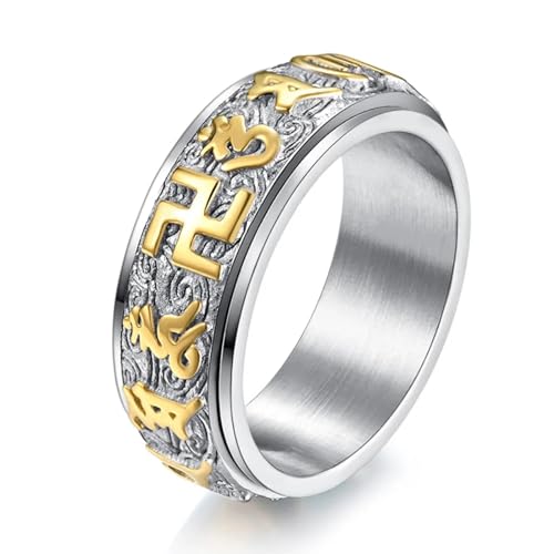 PARWANA Ring Ringe Damen Bijouterie Herren Frauen Ring Für Damen Oder Herren, Schmuckzubehör, 11 Gold, Silber von PARWANA