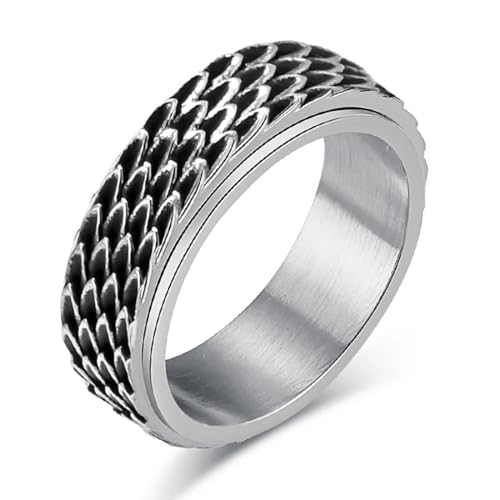 PARWANA Ring Ringe Damen Bijouterie Herren Frauen Ring Für Damen Oder Herren, Schmuckzubehör, 13 Silber von PARWANA