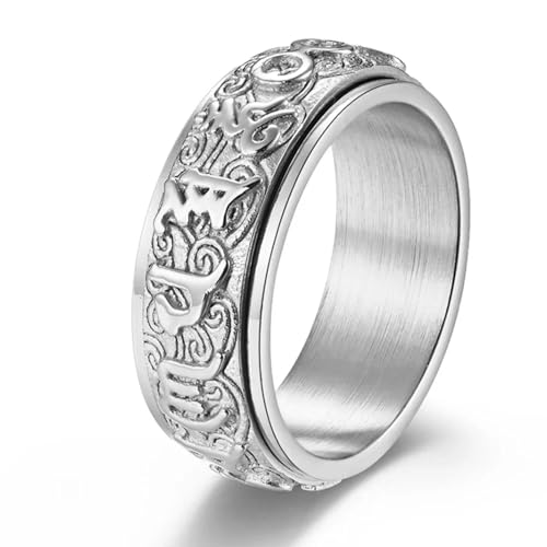 PARWANA Ring Ringe Damen Bijouterie Herren Frauen Ring Für Damen Oder Herren, Schmuckzubehör, 8 Silber von PARWANA