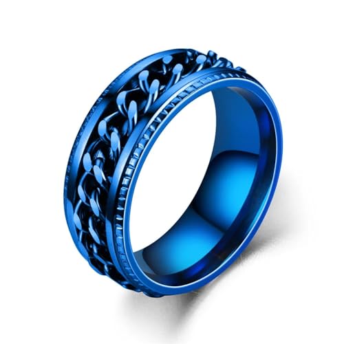 PARWANA Ring Ringe Damen Bijouterie Herren Frauen Ring Für Herren Ringe Zubehör 12 Ring-Blau von PARWANA