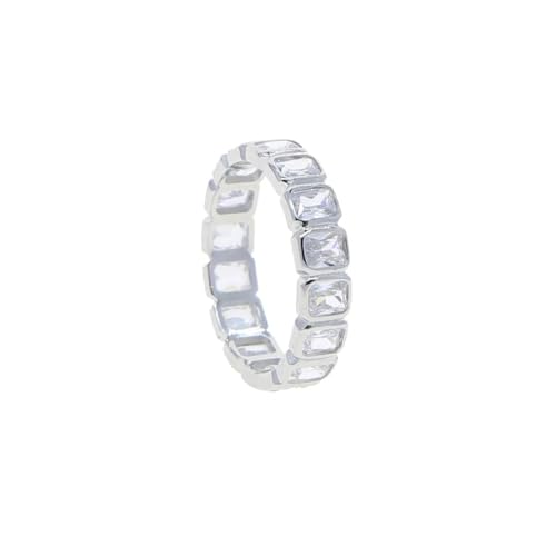 PARWANA Ring Ringe Damen Bijouterie Herren Frauen Ringe Schmuck Für Frauen 7 Silber von PARWANA