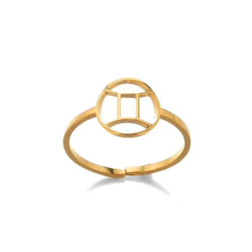 PARWANA Ring Ringe Damen Bijouterie Herren Ringe Für Damen, Verstellbarer Ringschmuck, Zwillinge von PARWANA