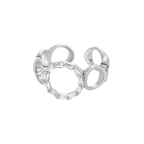 PARWANA Ring Ringe Damen Bijouterie Herren Ringe Für Damen Und Mädchen, Ringschmuck, Größenverstellbar, Versilbert von PARWANA