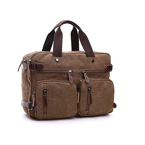 PASPRT Damen Sporttasche Canvas Herren Reisehandtasche Große Kapazität Outdoor-Taschen MenTravel Seesäcke Geräumige Tragetasche Männliche Multifunktions-Umhängetasche (Color : Coffee) von PASPRT