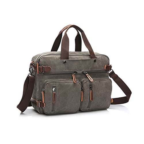 PASPRT Damen Sporttasche Canvas Herren Reisehandtasche Große Kapazität Outdoor-Taschen MenTravel Seesäcke Geräumige Tragetasche Männliche Multifunktions-Umhängetasche (Color : Grijs) von PASPRT