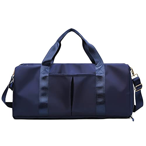 PASPRT Damen Sporttasche Sporttasche Männer Frauen Training Fitness Schwimmen Reisegepäck Handtasche Yoga Umhängetasche Schuhe Aufbewahrung Wasserdicht Trocken-Nass-Trennung (Color : Navy) von PASPRT