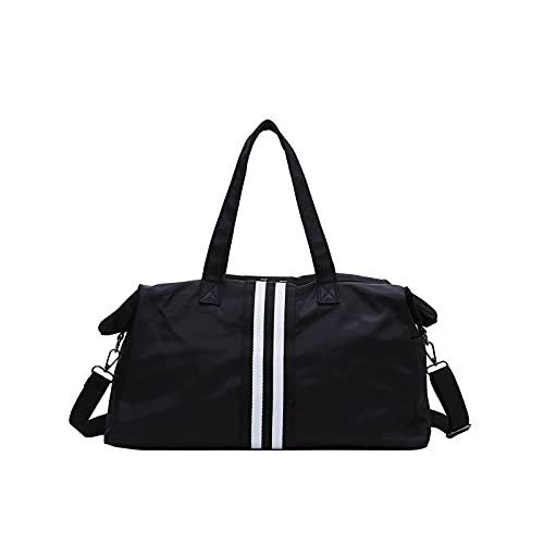 PASPRT Damen Sporttasche Turntasche Frauen Reisetaschen Training Fitness Trockene Tasche Handtasche Yoga Matte Männer Schulter Sac de Sport für Leinwand (Color : Black) von PASPRT