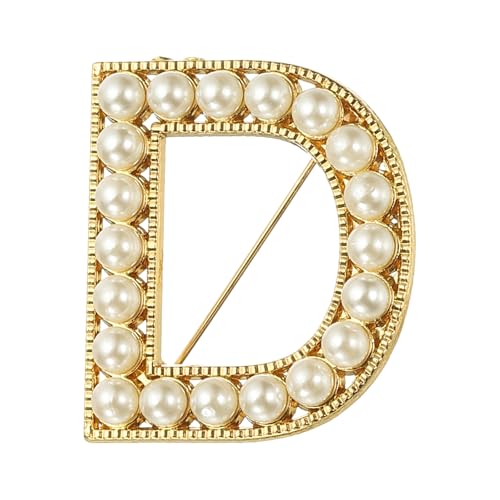 PATIKIL Brief Brosche Pins, Perlen Initial Alphabet D Letter Reversnadeln mit Schmuckschatulle fürEhefrau Anzüge Kleidung Kleid Bouquet Mantel Hut Tasche Handwerk Party, Goldton PATIKIL Brief Brosche Pins, Perlen Initial Alphabet D Letter Reversnadeln mit Schmuckschatulle fürEhefrau Anzüge Kleidung Kleid Bouquet Mantel Hut Tasche Handwerk Party, Goldton von PATIKIL