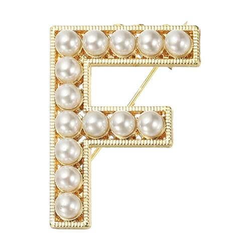 PATIKIL Brief Brosche Pins, Perlen Initial Alphabet F Letter Reversnadeln mit Schmuckschatulle fürEhefrau Anzüge Kleidung Kleid Bouquet Mantel Hut Tasche Handwerk Party, Goldton PATIKIL Brief Brosche Pins, Perlen Initial Alphabet F Letter Reversnadeln mit Schmuckschatulle fürEhefrau Anzüge Kleidung Kleid Bouquet Mantel Hut Tasche Handwerk Party, Goldton von PATIKIL