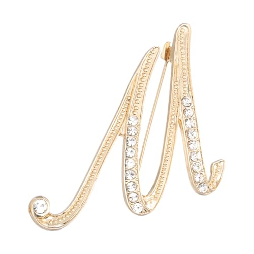 PATIKIL Brief Brosche Pins, Buchstaben M Strass Perle Broschen Set Metall Kristall Alphabet A-Z Reversnadel für Damen Schmuck Geschenk Anzug Kleidung Hut Kleid Mantel Handwerk, Goldton PATIKIL Brief Brosche Pins, Buchstaben M Strass Perle Broschen Set Metall Kristall Alphabet A-Z Reversnadel für Damen Schmuck Geschenk Anzug Kleidung Hut Kleid Mantel Handwerk, Goldton von PATIKIL