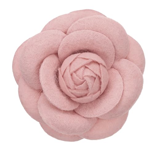 PATIKIL Camellia Blumenbroschen, Vintage Stoffblumenbroschen handgefertigte florale Anstecknadeln für Damen Hut Kleid Hemd Krawatte Corsage, Pink von PATIKIL