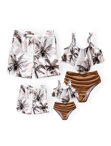 PATPAT Familien Outfit Bikini Set, Zweiteilig Hawai Tropisch Strandbikini & Badehose, Badeanzug für Mutter Tochter, Bademode Mama & Kinder Bikinislip, Badebekleidung für Jungen 6-7 Jahre PATPAT Familien Outfit Bikini Set, Zweiteilig Hawai Tropisch Strandbikini & Badehose, Badeanzug für Mutter Tochter, Bademode Mama & Kinder Bikinislip, Badebekleidung für Jungen 6-7 Jahre von PATPAT