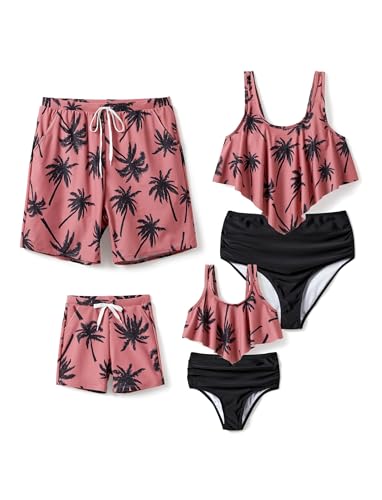 PATPAT Familien Outfit Bikini Set, Zweiteilig Hawai Tropisch Strandbikini & Badehose, Badeanzug für Mutter Tochter, Bademode Mama & Kinder Bikinislip, Badebekleidung für Jungen 8-9 Jahre PATPAT Familien Outfit Bikini Set, Zweiteilig Hawai Tropisch Strandbikini & Badehose, Badeanzug für Mutter Tochter, Bademode Mama & Kinder Bikinislip, Badebekleidung für Jungen 8-9 Jahre von PATPAT