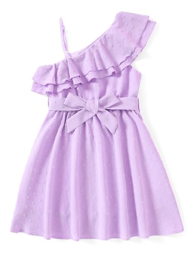 PATPAT Mädchen Eine-Schulter Kleid - Festliches Blumenmädchenkleid für Hochzeit, Fotoshooting und Urlaub - A-Linien Prinzessin Sommerkleid mit verstellbarem Gürtel und Schöne Asymmetrischen Ärmel PATPAT Mädchen Eine-Schulter Kleid - Festliches Blumenmädchenkleid für Hochzeit, Fotoshooting und Urlaub - A-Linien Prinzessin Sommerkleid mit verstellbarem Gürtel und Schöne Asymmetrischen Ärmel von PATPAT