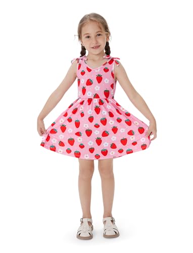 PATPAT Mädchenkleid ärmellos, Baby Mädchen Kleid mit Schleife an den Schulterträgern für Geburtstag, Party, Bankett, Hochzeit, Urlaub von PATPAT