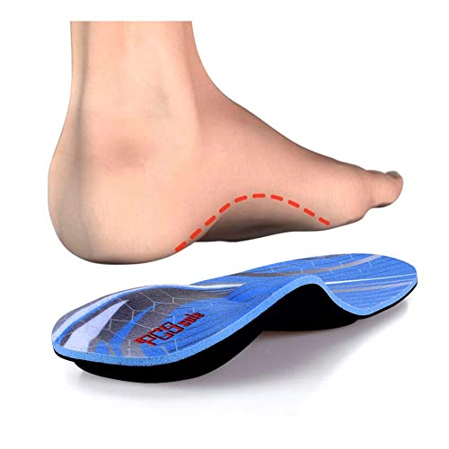 PCSsole Orthopädische Einlegesohlen für Arbeitsschuhe, Freizeit, Sport, Komfort für Herren und Damen Schuheinlagen für Plattfüße, Plantarfasziitis, Fersensporn, Fußschmerzen. Blau, EU46-47. von PCSsole