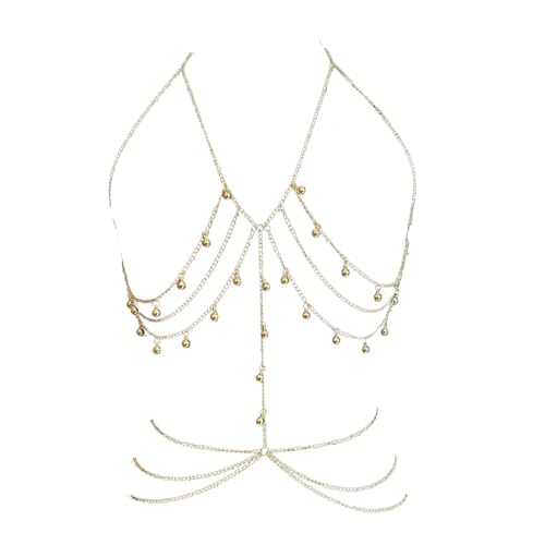 PEILINZE Modische Quastenkette mit Ringen aus Legierung, Persönlichkeits-Charm, trendige Körperkette, modernes Taillenzubehör PEILINZE Modische Quastenkette mit Ringen aus Legierung, Persönlichkeits-Charm, trendige Körperkette, modernes Taillenzubehör von PEILINZE