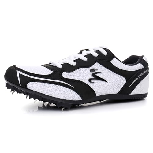 PENXZT Leichtathletik-Spike-Schuhe Herren Damen, atmungsaktiv leicht Professional Sportschuhe Racing Laufschuhe for Kinder Jungen,Weiß,36 von PENXZT