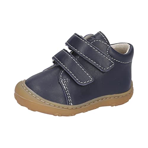 RICOSTA Mädchen und Jungen Stiefel CHRISY,Kinder Lauflernschuhe,WMS:Mittel,lose Einlage,klettstiefel,booties,leder,nautic (180),26 EU von PEPINO