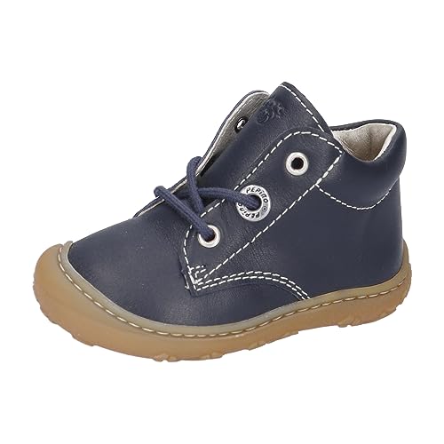 RICOSTA Unisex - Baby Stiefel Cory,Kinder Lauflernschuhe,WMS:Mittel,lose Einlage,schnürstiefel,Booties,Leder,Nautic (180),23 EU von PEPINO