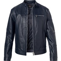 PEUTEREY Herren Bikerjacke blau Lammleder unifarben von PEUTEREY