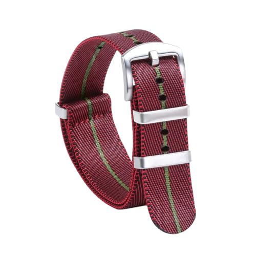 PEtbon 18mm/20mm/22mm, hautfreundliches, gewebtes Nylon-Uhrenarmband im Militärstil für mechanische Uhren von PEtbon