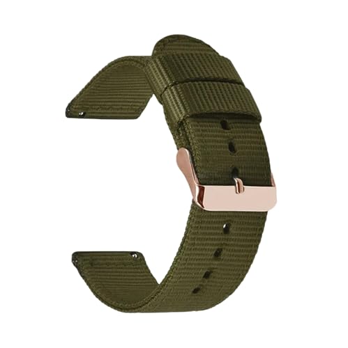 PEtbon 18mm/20mm/22mm/24mm Nylon-Canvas-Schnellverschluss-Uhrenarmband in hellen Farben für den Austausch von Smartwatch-Armbändern von PEtbon