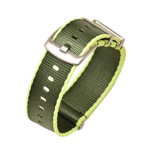 PEtbon 18mm/20mm/22mm/24mm robustes Edelstahl-Armband mit Dornschließe und hautfreundlichem Nylon-Armband für Herren und Damen, Uhrenzubehör von PEtbon