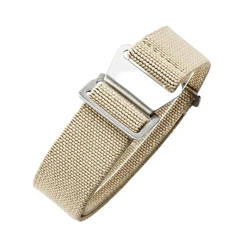 PEtbon 18mm/20mm/22mm Herren Damen elastisches Nylon-Uhrenarmband Ersatzzubehör mit Silber/Schwarz/Gold/Roségold-Schnalle von PEtbon