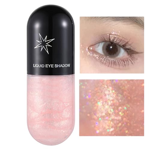 Flüssiger Glitzer-Lidschatten - Lidschatten-Make-up-Stick,Wasserfester, langlebiger, loser Glitzerkleber, Augenaufheller, Textmarker, Rouge, hochpigmentiert für Augenkristall-Make-up Phasz von PHASZ