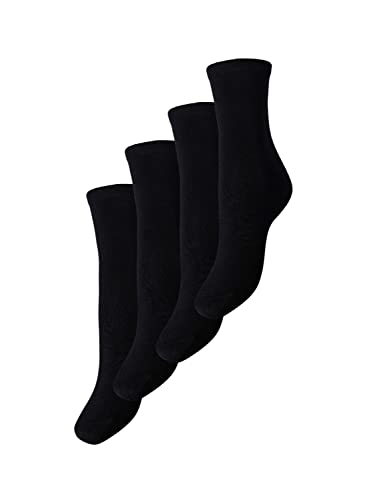 PIECES Damen Pcelisa 4 Pack Noos Socken, Schwarz, 39-41 EU von PIECES