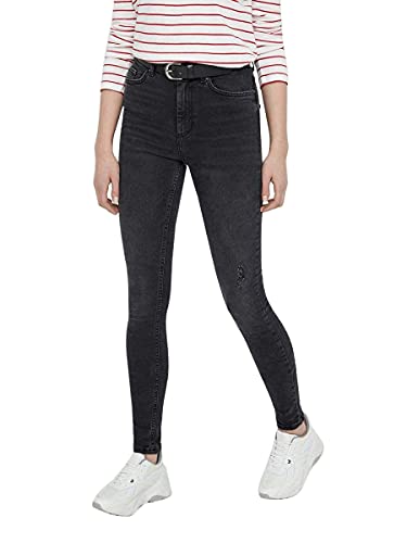 PIECES Damen PCHIGHFIVE DELLY B226 SKN JNS BLK/NOOS Skinny Jeans,, per pack Schwarz (Black Black), 34 (Herstellergröße: XS) von PIECES