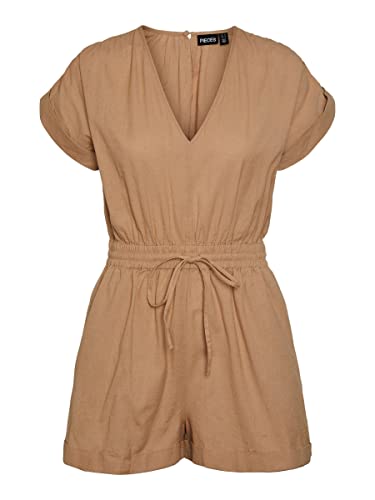 PIECES Damen Pcleena Ss Playsuit, Nomad, L von PIECES