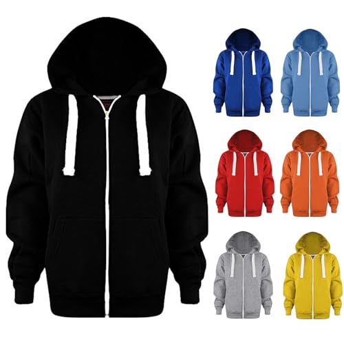 Jacke Kinder Jungen Zip Up Hoodie Sweatjacke Kapuzenjacke Kapuzenpullover Langarm Pullover Hoody Sweatshirt Mit Reißverschluss Kinder Kapuzenjacke Hoodie Kapuzen Sweaterjacke Pullover Mädchen Casual von PINTUTU