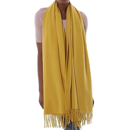 PIOYMEYA Schal Gelb Stola Festlich Fur Abendkleid Pashmina Schals Tücher für Damen Winter von PIOYMEYA