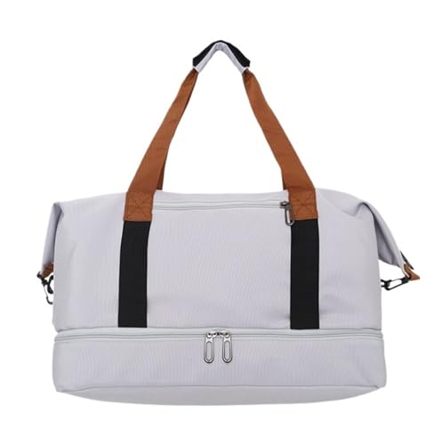 Leichte Reisetasche Wochenendtasche Für Damen Mit Schuhfach, Reisetasche Aus Oxford-Stoff Für Die Nacht Sporttasche Gym (Color : A, Size : 61 * 27 * 32 cm) von PIPONS