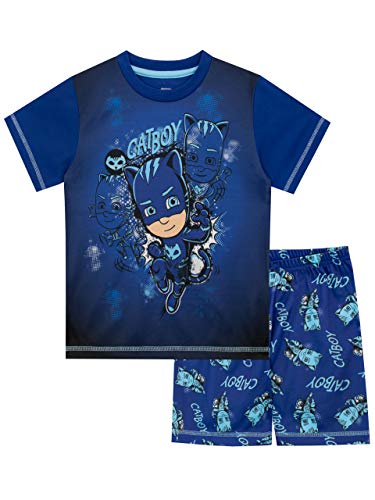 PJ MASKS Jungen Catboy Schlafanzug Blau 128 von PJ MASKS