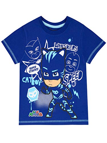 PJ Masks Jungen Catboy T-Shirt Blau 128 von PJ Masks