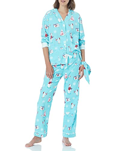 PJ Salvage Damen Loungewear Flanell-Pyjama-Set Pyjamaset, Aqua, 38 von PJ Salvage