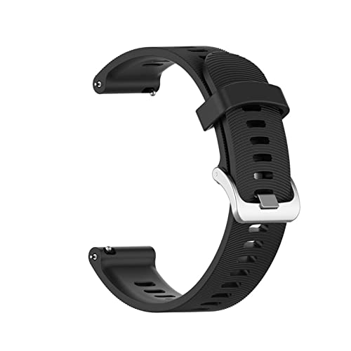 PLACKE Armband Fit for Garmin 245 Rippe Offizielle Button Silikon Uhrenband Sportgurt Fit for Forerunner 245m / 645 / vivoactive3 / vivomove HR (Color : 1, Size : Forerunner 245) von PLACKE