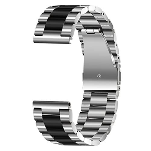 PLACKE Edelstahl Armband Fit for Samsung Fit for DW Uhren 16mm 18mm 20mm 22mm 24mm Männer Frauen Uhrenarmband Metallband Handgelenk Armband Silber (Color : 10, Size : 16mm) von PLACKE