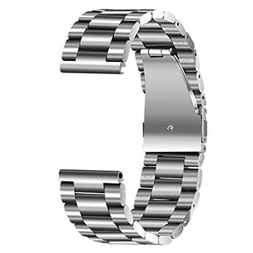 PLACKE Edelstahl Armband Fit for Samsung Fit for DW Uhren 16mm 18mm 20mm 22mm 24mm Männer Frauen Uhrenarmband Metallband Handgelenk Armband Silber (Color : 37 EU, Size : 16mm) von PLACKE