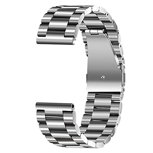 PLACKE Edelstahl Armband Fit for Samsung Fit for DW Uhren 16mm 18mm 20mm 22mm 24mm Männer Frauen Uhrenarmband Metallband Handgelenk Armband Silber (Color : 37 EU, Size : 22mm) von PLACKE
